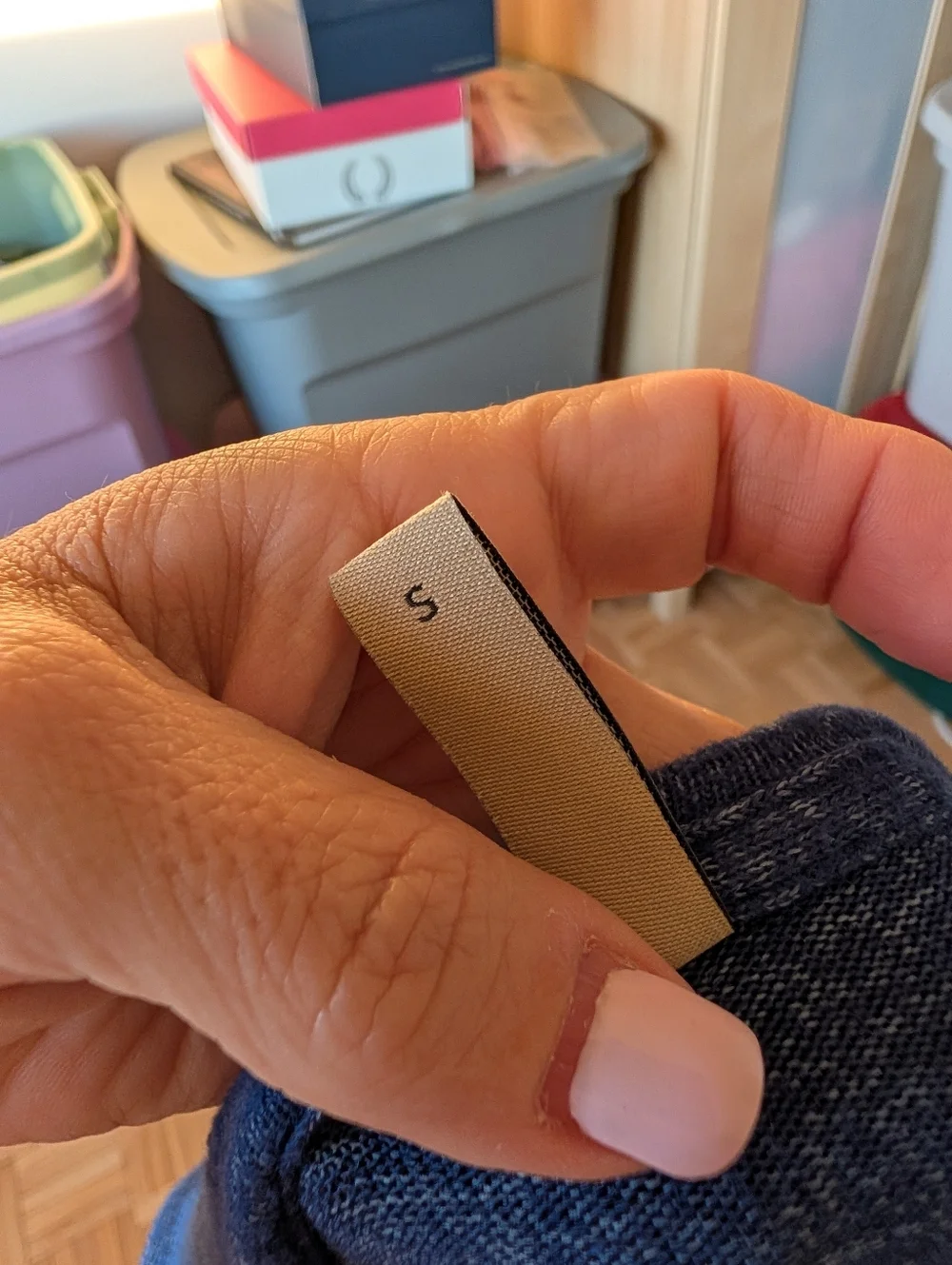 Women’s Blue Lightweight Hooded Pullover Sweatshirt - Picture 4 of 4